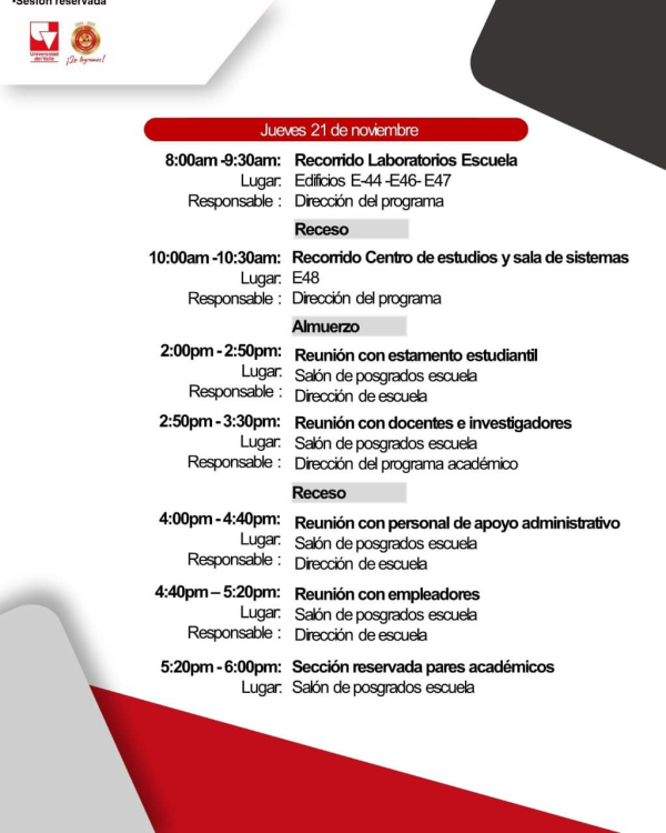 ¡Visita de pares académicos!