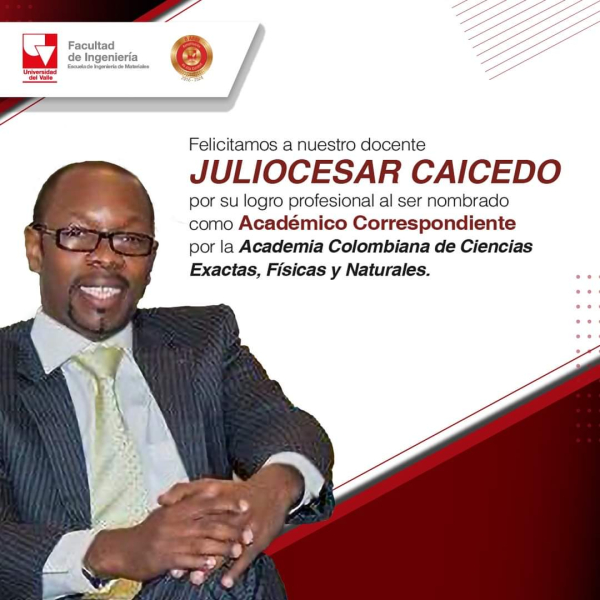 Reconocimiento al profesor Julio Caicedo de su dedicación, compromiso y valiosa contribución al campo académico